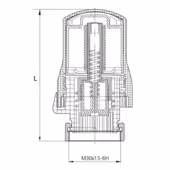 Głowica termostatyczna model 398 MINI biała M30x1,5-6H - 3