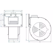 WENTYLATOR RMS-120 80W + kabel 2mb, Ramka B, DMUCHAWA DO KOTŁA POL-FANS Oryginalny - 2