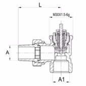 Zestaw termostatyczny 1/2", F-K, kątowy ART.412.ZEST.TERM.KĄT - 2
