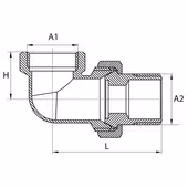Śrubunek kątowy 1/2" - 2