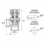 Zawór bezpieczeństwa WW 1/2" 1.5bar - 2