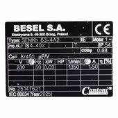 Besel SEMKh 63-4A2 0,09 kW – Oryginalny Silnik do Pieca z Podajnikiem - 5
