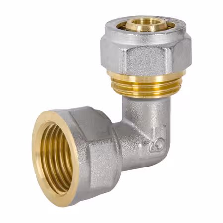 Kolano, kol-dz, PEX-AL-PEX z mosiądzu 16 x 1/2" GW
