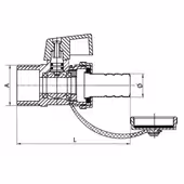 Kurek kulowy spustowy 1/2" ze złączką - 2
