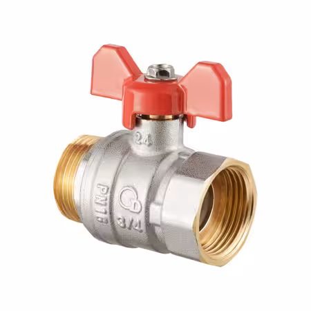 Kurek kulowy 1/2" standard z dławikiem WZ  z motylkiem ART.2471-15.WZ.MOT
