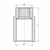 Przedłużka GW/GZ 1/2" 10 mm DN15 złączka mosiężna - 2