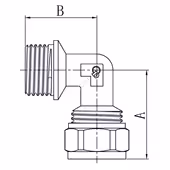 Kolano, kol-ch, PEX-AL-PEX z mosiądzu 16x1/2" GZ - 5