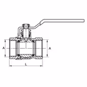 Zawór 3/4" Kurek kulowy standard z dławikiem DN20 - 2