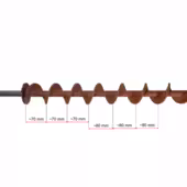 Ślimak podajnika palnik obrotowy L= 965 mm do kotła pieca 15–30 kW SAS i inne | Zwoje rozprężne PREMIUM - 8